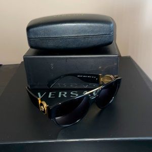 Versace black and gold men’s sunglasses